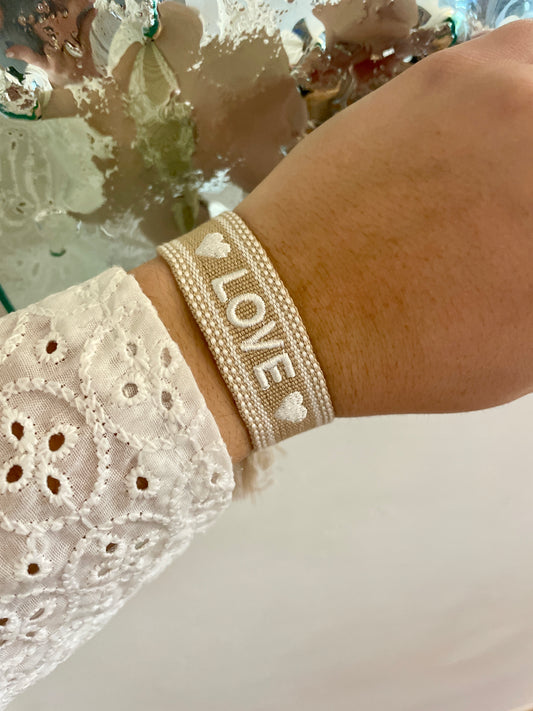 Bracelet LOVE beige